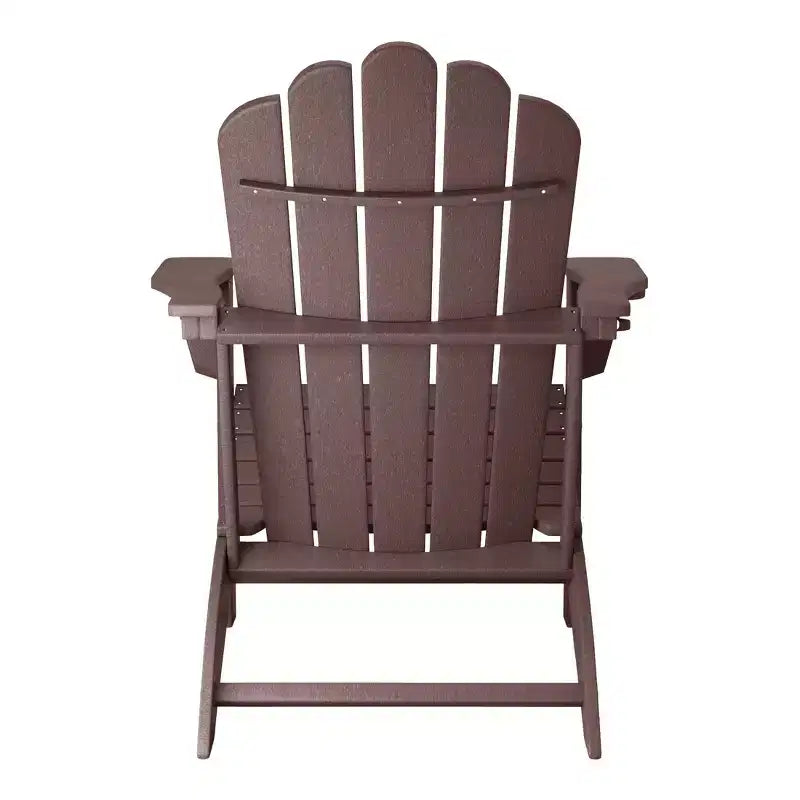 WestinTrends Highland Outdoor Patio HDPE Adirondack Chairs With Cup Holders (Set of 2)