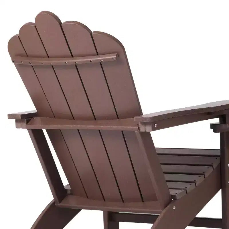 WestinTrends Highland Outdoor Patio HDPE Adirondack Chairs With Cup Holders (Set of 2)