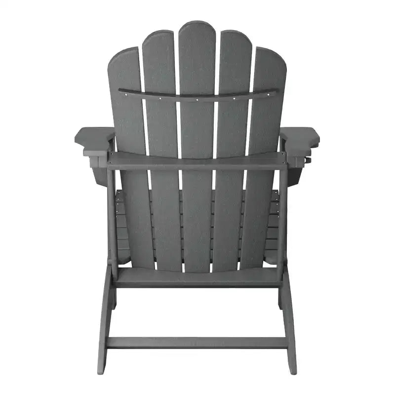 WestinTrends Highland Outdoor Patio HDPE Adirondack Chairs With Cup Holders (Set of 2)