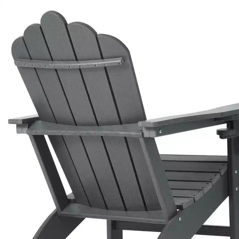 WestinTrends Highland Outdoor Patio HDPE Adirondack Chairs With Cup Holders (Set of 2)