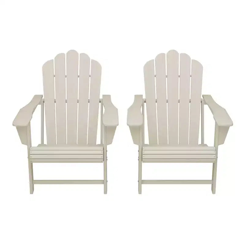 WestinTrends Highland Outdoor Patio HDPE Adirondack Chairs With Cup Holders (Set of 2)