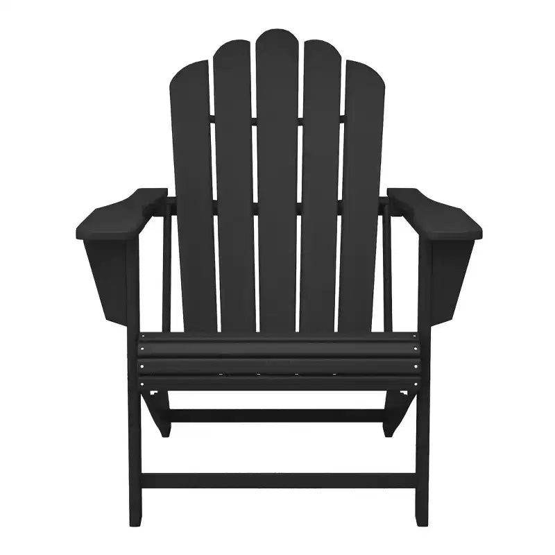 WestinTrends Highland Outdoor Patio HDPE Adirondack Chairs With Cup Holders (Set of 8)