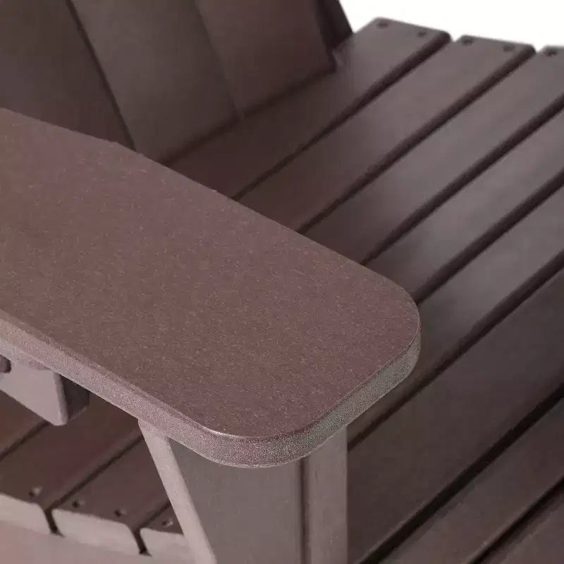 WestinTrends Highland Outdoor Patio HDPE Adirondack Chairs With Cup Holders (Set of 8)