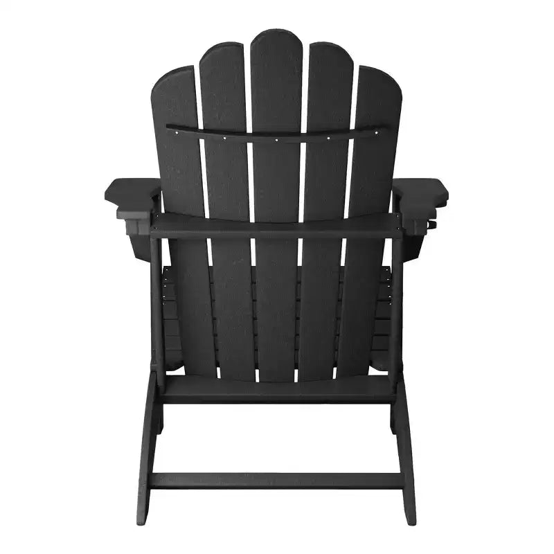 WestinTrends Highland Outdoor Patio HDPE Adirondack Chairs With Cup Holders (Set of 8)