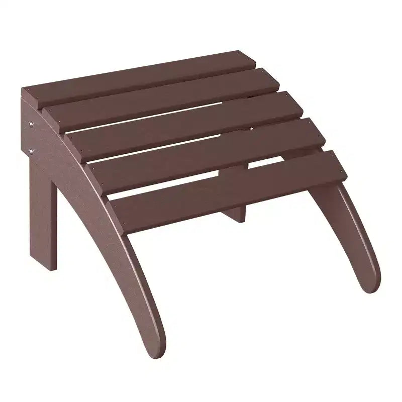 WestinTrends Highland 4-Piece Outdoor Patio HDPE Adirondack Chairs With Ottomans and Cup Holder Set