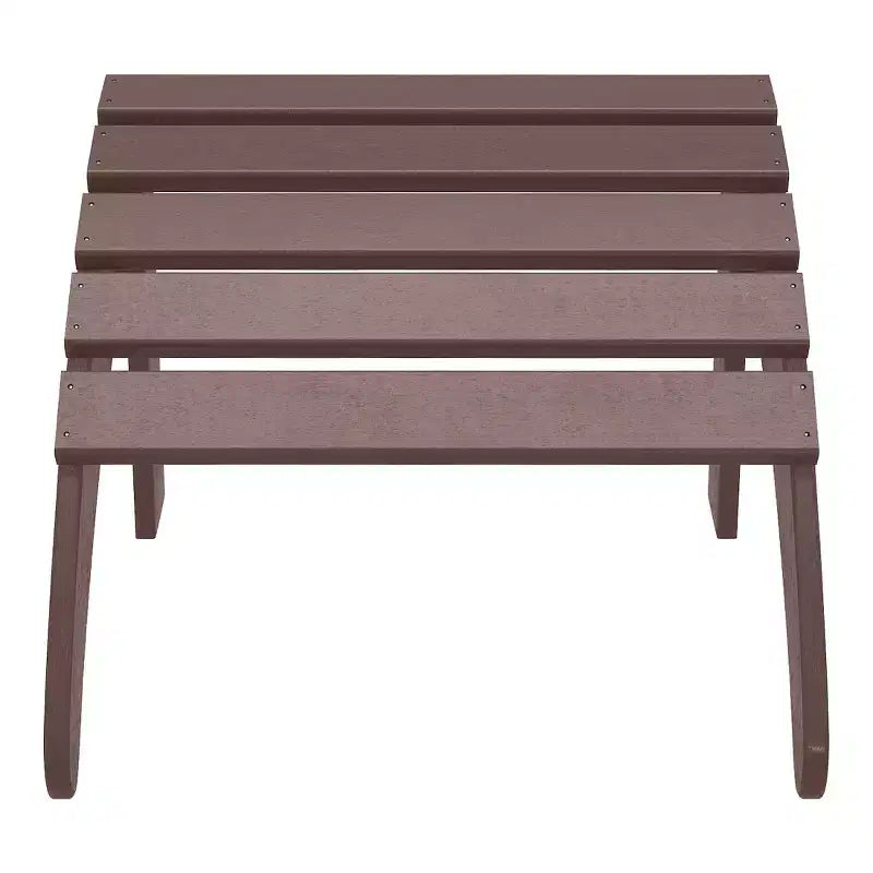 WestinTrends Highland 4-Piece Outdoor Patio HDPE Adirondack Chairs With Ottomans and Cup Holder Set