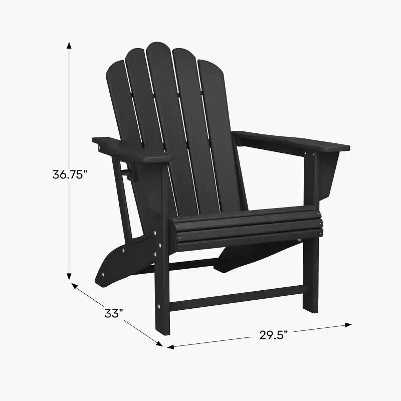 WestinTrends Highland 4-Piece Outdoor Patio HDPE Adirondack Chairs With Ottomans and Cup Holder Set