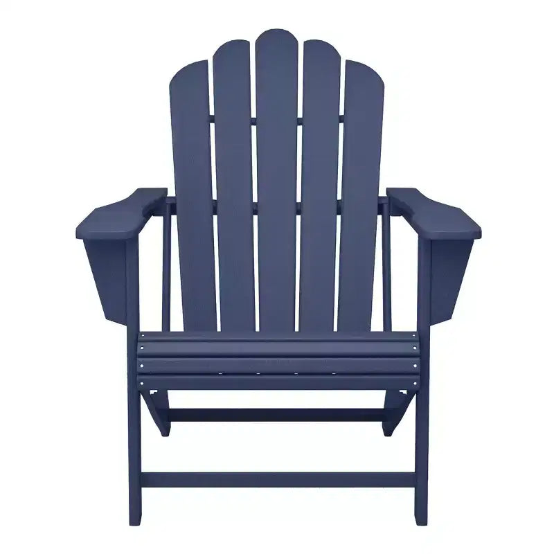 WestinTrends Highland 4-Piece Outdoor Patio HDPE Adirondack Chairs With Ottomans and Cup Holder Set
