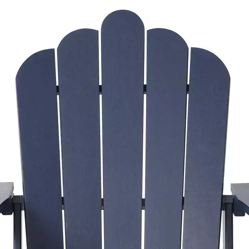 WestinTrends Highland 4-Piece Outdoor Patio HDPE Adirondack Chairs With Ottomans and Cup Holder Set