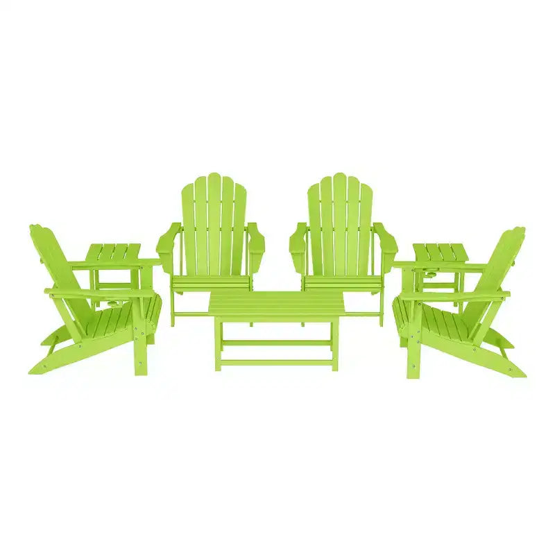 WestinTrends Highland 7-Piece HDPE Outdoor Patio Furniture Adirondack Conversation Set