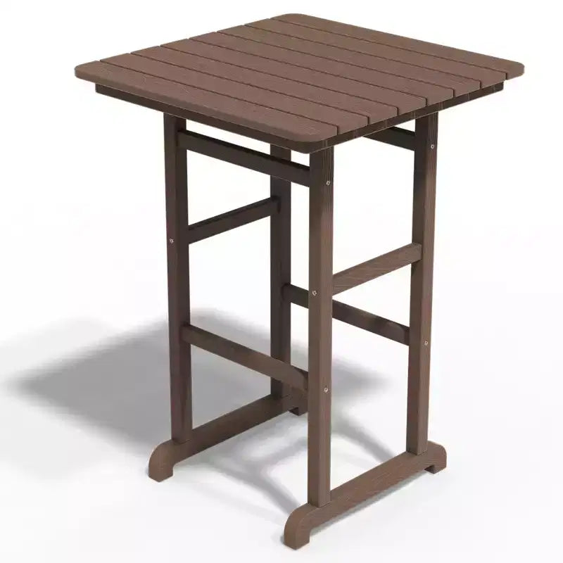 Hyleory 3-Piece HDPE Patio Bar Set with Adirondack Bar Stools - Durable Outdoor Furniture for Stylish Entertaining