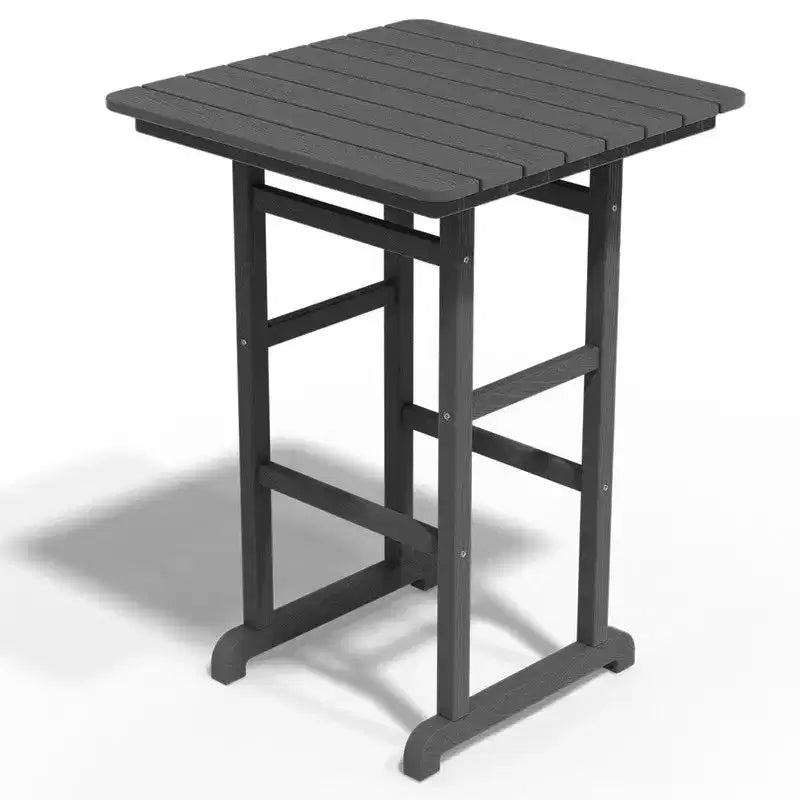 Hyleory 3-Piece HDPE Patio Bar Set with Adirondack Bar Stools - Durable Outdoor Furniture for Stylish Entertaining