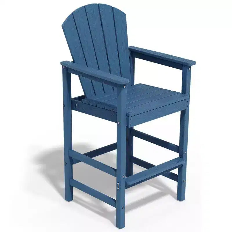 Hyleory 3-Piece HDPE Patio Bar Set with Adirondack Bar Stools - Durable Outdoor Furniture for Stylish Entertaining