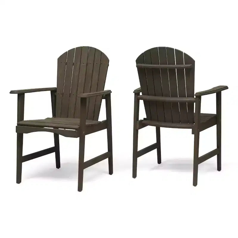 Christopher Knight Home Malibu Outdoor Acacia Wood Adirondack Dining Chairs (Set of 2)