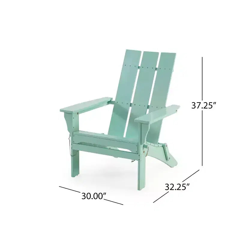 GDFStudio Gurekam Outdoor Acacia Wood Folding High Back Adirondack Chair