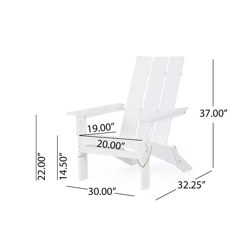 GDFStudio Gurekam Outdoor Acacia Wood Folding High Back Adirondack Chair