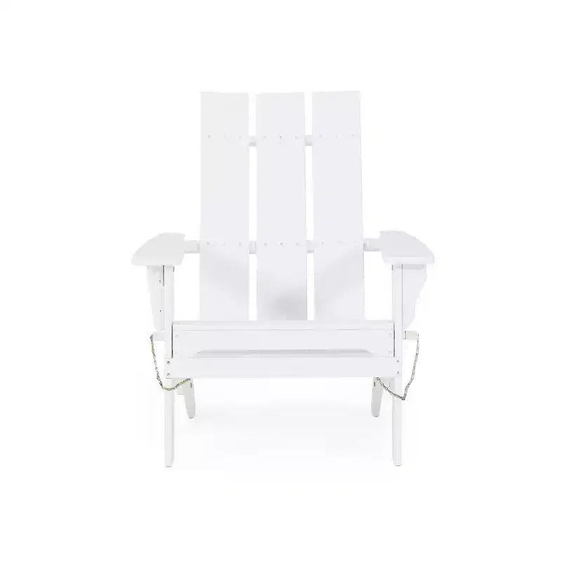 GDFStudio Gurekam Outdoor Acacia Wood Folding High Back Adirondack Chair