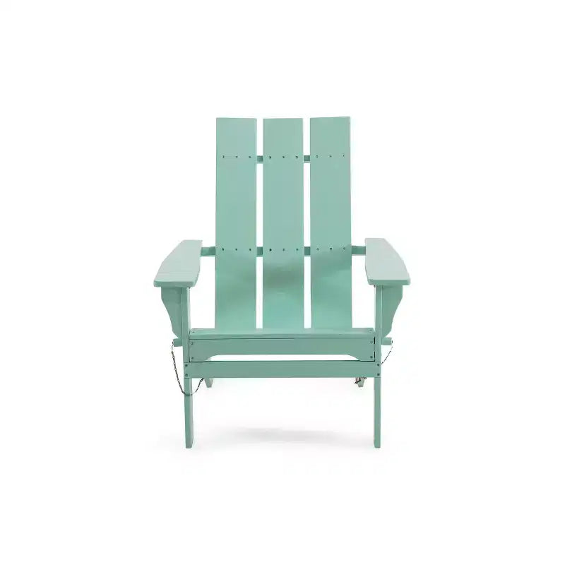 GDFStudio Gurekam Outdoor Acacia Wood Folding High Back Adirondack Chair