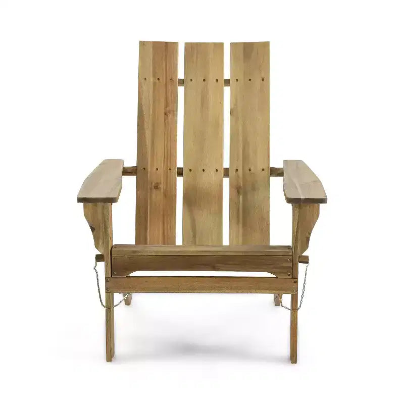GDFStudio Gurekam Outdoor Acacia Wood Folding High Back Adirondack Chair