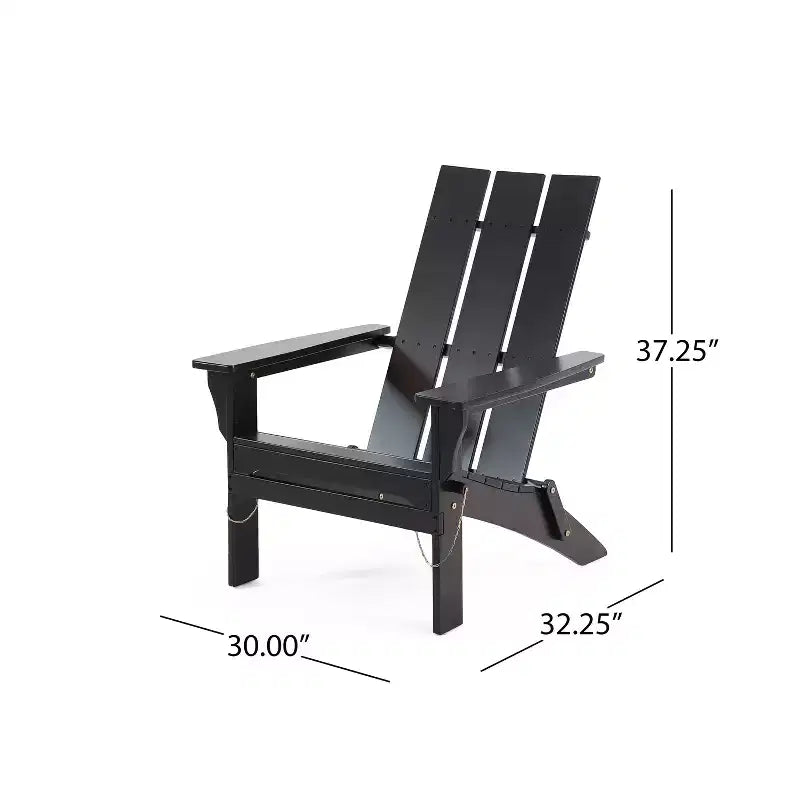 Chaise Adirondack pliante et haute en bois d'acacia GDFStudio Gurekam pour l'extérieur (lot de 2)