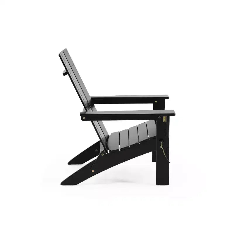 Chaise Adirondack pliante et haute en bois d'acacia GDFStudio Gurekam pour l'extérieur (lot de 2)