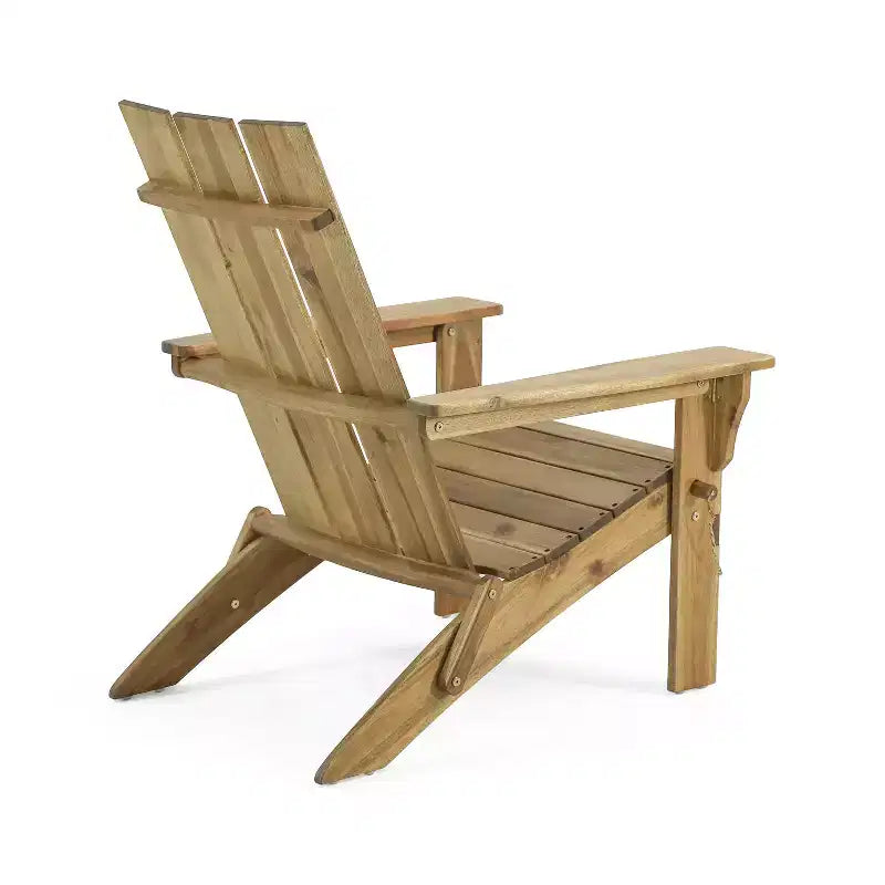Chaise Adirondack pliante et haute en bois d'acacia GDFStudio Gurekam pour l'extérieur (lot de 2)