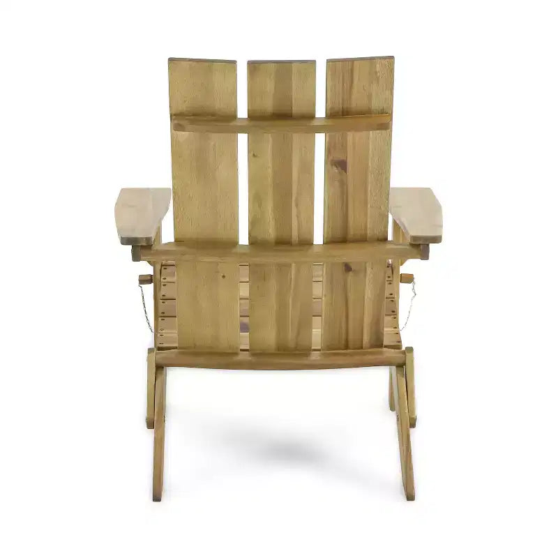 Chaise Adirondack pliante et haute en bois d'acacia GDFStudio Gurekam pour l'extérieur (lot de 2)