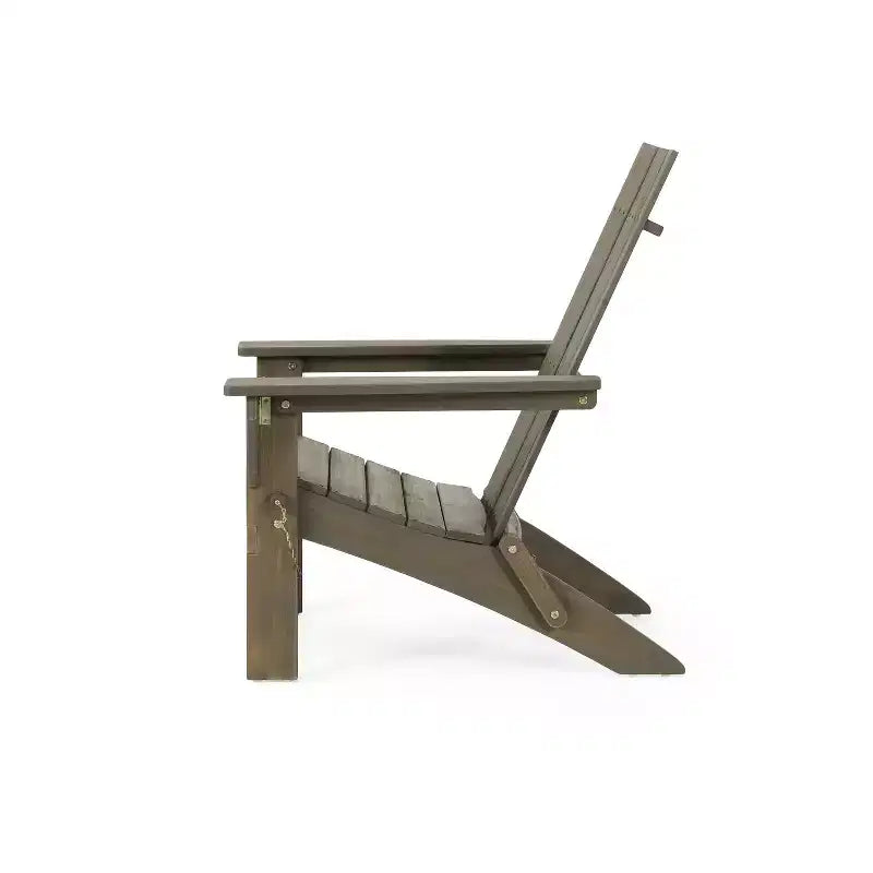 Chaise Adirondack pliante et haute en bois d'acacia GDFStudio Gurekam pour l'extérieur (lot de 2)