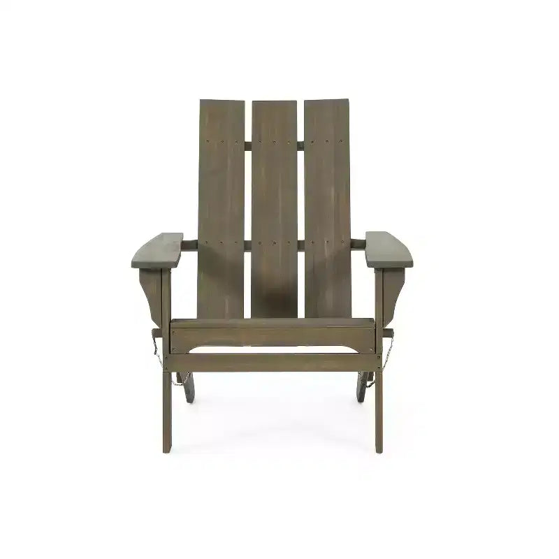 Chaise Adirondack pliante et haute en bois d'acacia GDFStudio Gurekam pour l'extérieur (lot de 2)