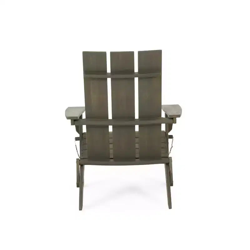 Chaise Adirondack pliante et haute en bois d'acacia GDFStudio Gurekam pour l'extérieur (lot de 2)