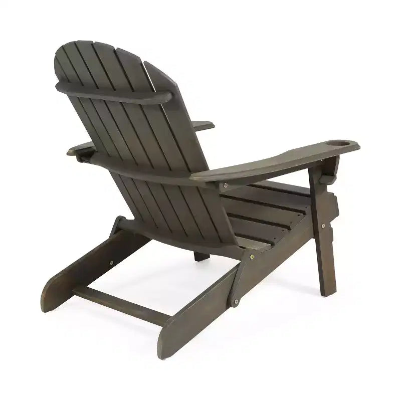 Christopher Knight Home Kandyce Outdoor Acacia Wood Folding Adirondack Chair with Cup Holder