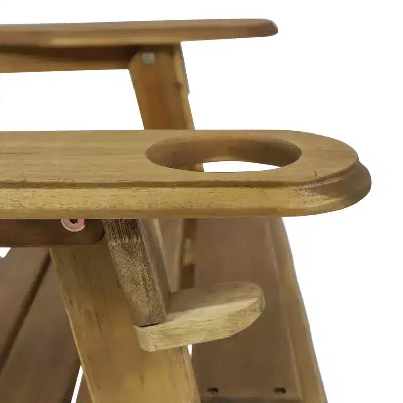 Christopher Knight Home Kandyce Outdoor Acacia Wood Folding Adirondack Chair with Cup Holder