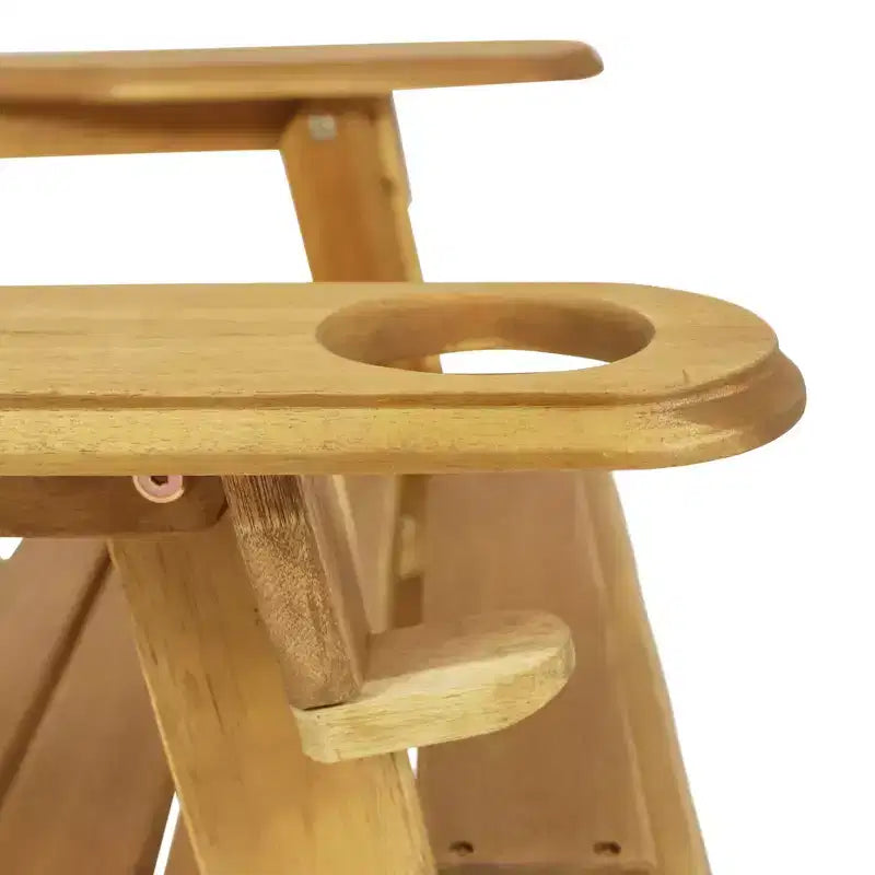 Christopher Knight Home Kandyce Outdoor Acacia Wood Folding Adirondack Chair with Cup Holder