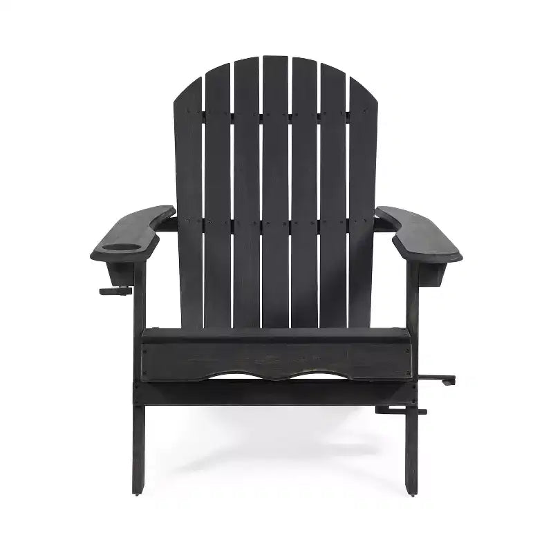 Christopher Knight Home Kandyce Outdoor Acacia Wood Folding Adirondack Chair with Cup Holder (Set of 2)