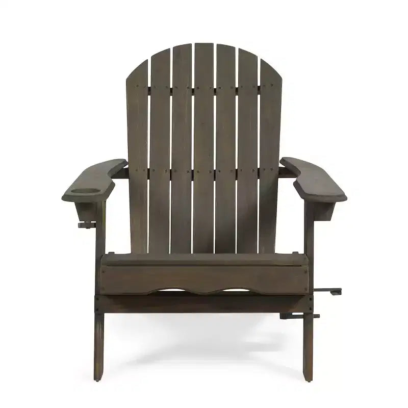 Christopher Knight Home Kandyce Outdoor Acacia Wood Folding Adirondack Chair with Cup Holder (Set of 2)