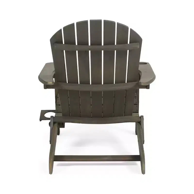 Christopher Knight Home Kandyce Outdoor Acacia Wood Folding Adirondack Chair with Cup Holder (Set of 2)