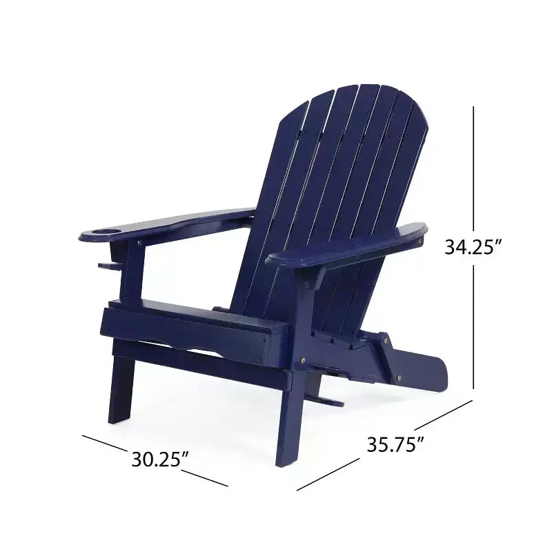 Christopher Knight Home Kandyce Outdoor Acacia Wood Folding Adirondack Chair with Cup Holder (Set of 2)