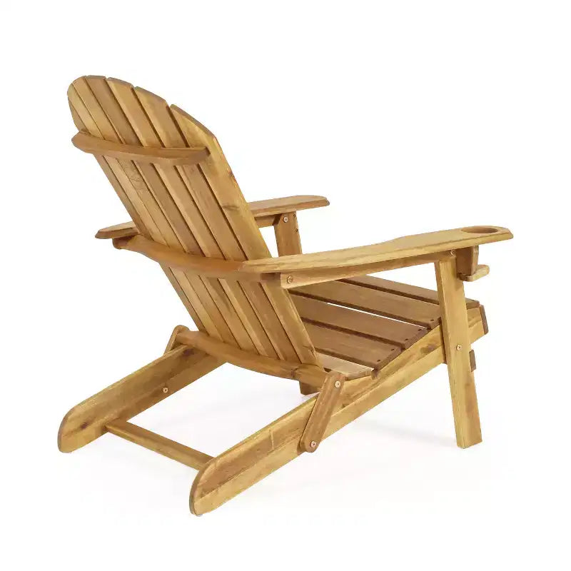 Christopher Knight Home Kandyce Outdoor Acacia Wood Folding Adirondack Chair with Cup Holder (Set of 2)