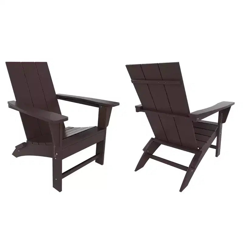 WestinTrends Ashore HDPE Folding Adirondack Chair (Set of 2)