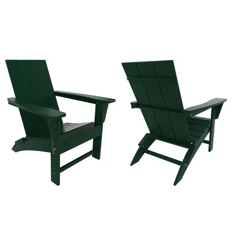 WestinTrends Ashore HDPE Folding Adirondack Chair (Set of 2)