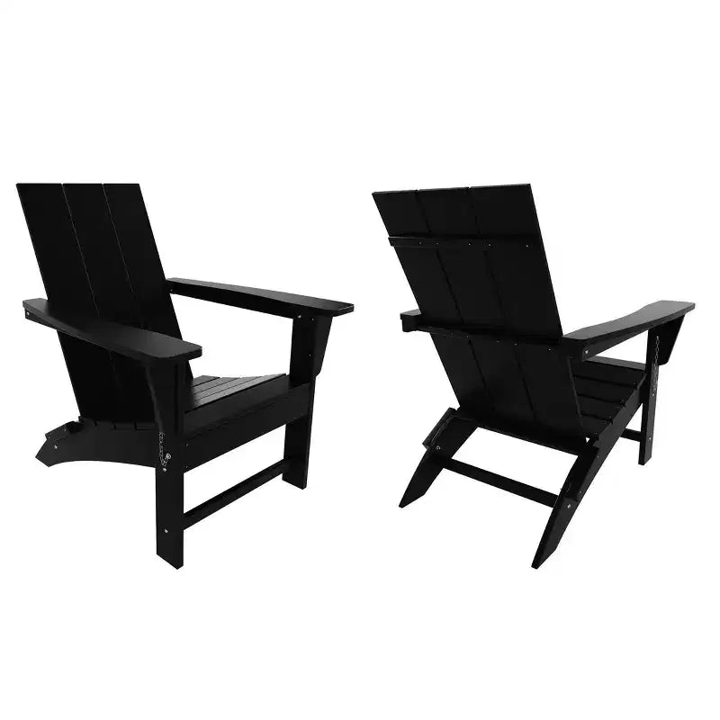 WestinTrends Ashore HDPE Folding Adirondack Chair (Set of 2)