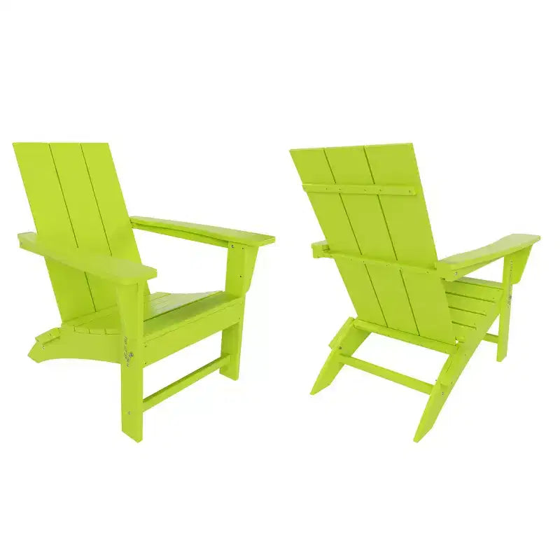 WestinTrends Ashore HDPE Folding Adirondack Chair (Set of 2)