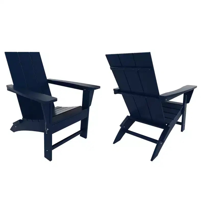 WestinTrends Ashore HDPE Folding Adirondack Chair (Set of 2)