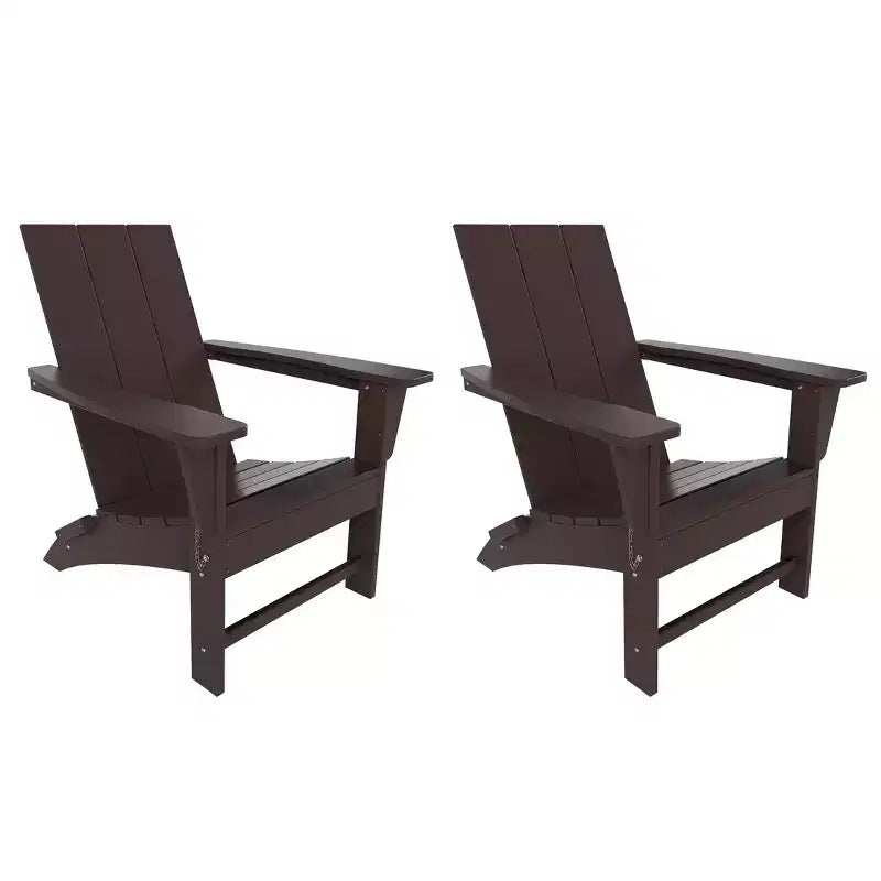 WestinTrends Ashore HDPE Folding Adirondack Chair (Set of 2)