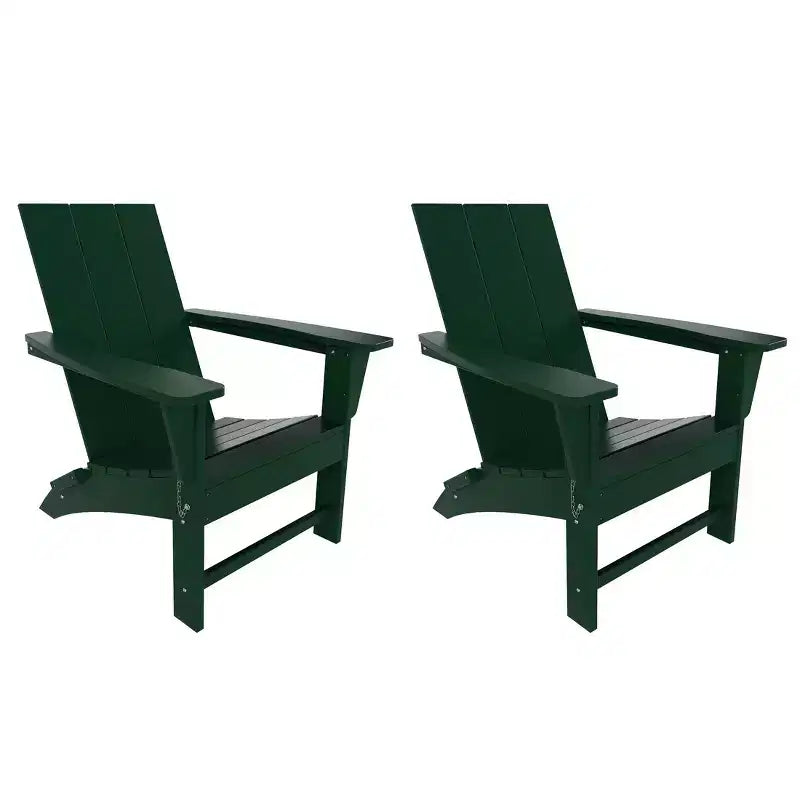 WestinTrends Ashore HDPE Folding Adirondack Chair (Set of 2)