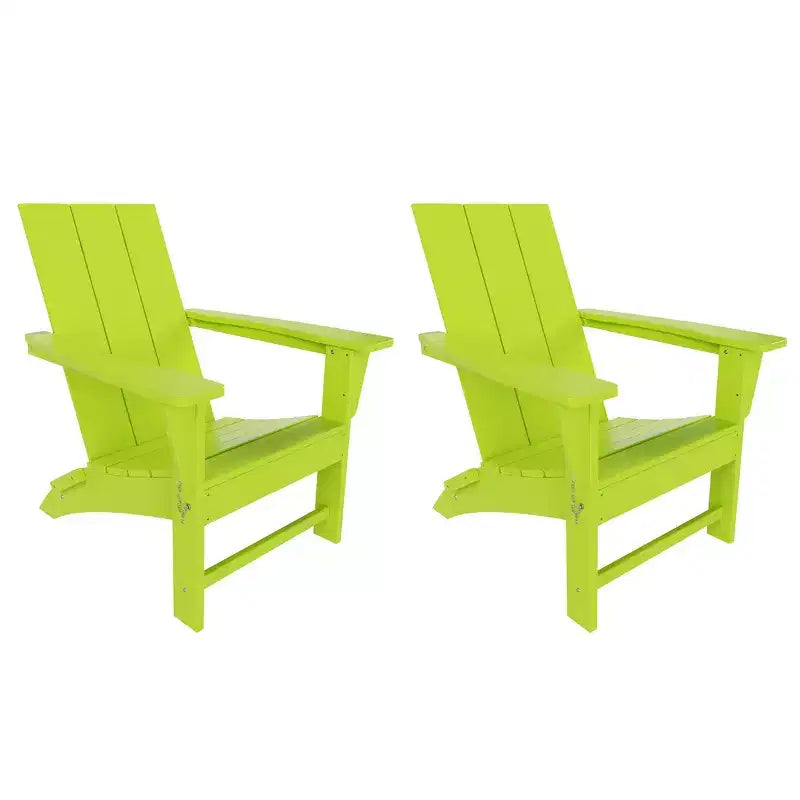 WestinTrends Ashore HDPE Folding Adirondack Chair (Set of 2)