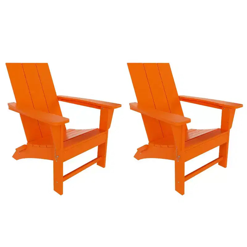 WestinTrends Ashore HDPE Folding Adirondack Chair (Set of 2)