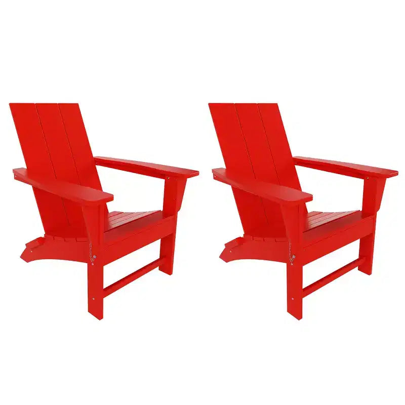 WestinTrends Ashore HDPE Folding Adirondack Chair (Set of 2)