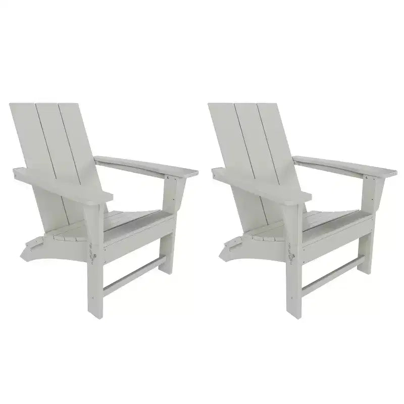 WestinTrends Ashore HDPE Folding Adirondack Chair (Set of 2)