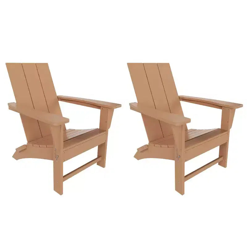 WestinTrends Ashore HDPE Folding Adirondack Chair (Set of 2)